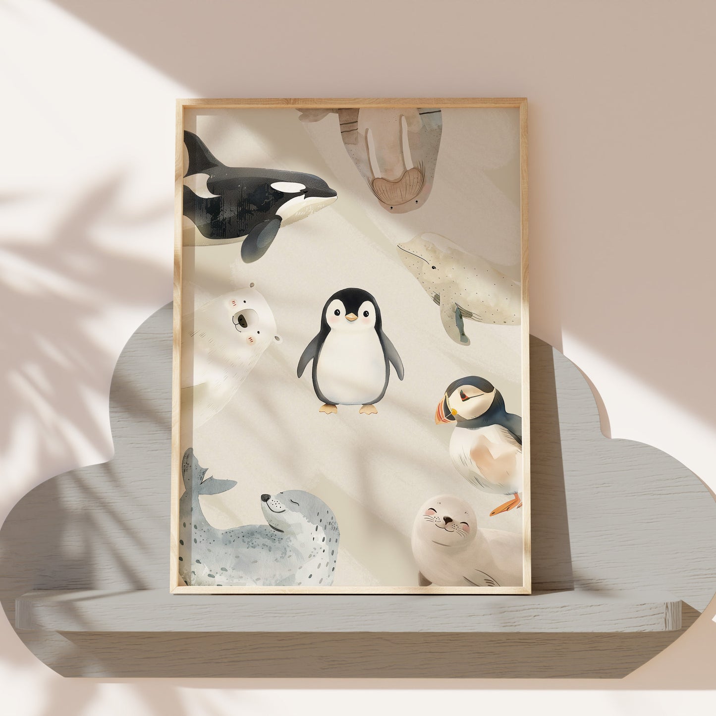 Poster pooldieren beige
