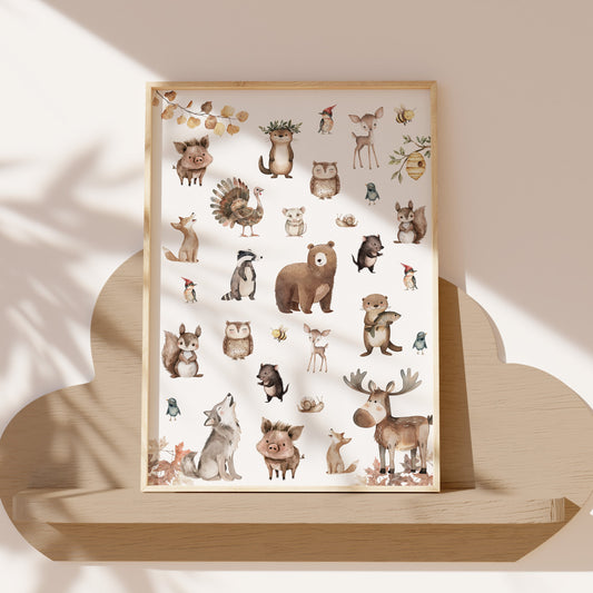Poster bosdieren
