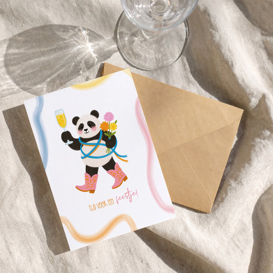 Kaart panda feestje