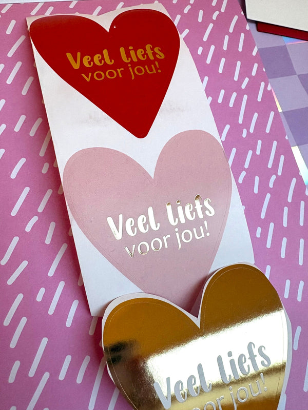 Sticker hart veel liefs