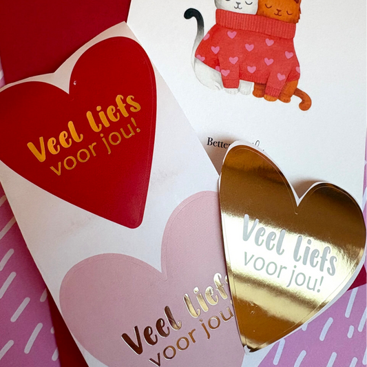 Sticker hart veel liefs