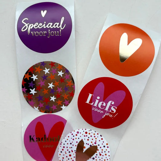 Stickers liefs en kleur